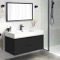 Modern Matte Black Bathroom Vanity, Floating, 40 Inch