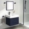 Blue Bathroom Vanity, Small, Floating, Modern, 24 Inch