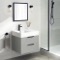 Floating Small Bathroom Vanity, Modern, Grey Mist, 24 Inch