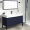 Modern Bathroom Vanity, Navy Blue, 48 Inch, Free Standing