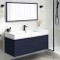 48 Inch Blue Floating Bathroom Vanity, Modern