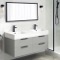 Double Floating Bathroom Vanity, Modern, Grey Mist, 48 Inch