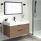 Floating Bathroom Vanity, Modern, Walnut, 40 Inch