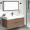 Floating Bathroom Vanity, Modern, Walnut, 48 Inch