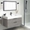 Grey Oak Bathroom Vanity, Floating, 40 Inch