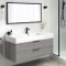 Floating Bathroom Vanity, Modern, Grey Oak, 48 Inch