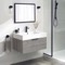 Floating Bathroom Vanity, Grey Oak, 32 Inch