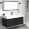 48 Inch Floating Black Bathroom Vanity, Modern