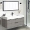 Floating Bathroom Vanity, Modern, Grey Oak, 48 Inch