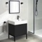 Modern Small Black Bathroom Vanity, 24 Inch, Free Standing