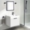 Floating Small Bathroom Vanity, Modern, Glossy White, 24 Inch