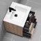 24 Inch Floating Bathroom Vanity, Modern, Brown Oak