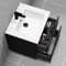 24 Inch Floating Black Bathroom Vanity, Modern