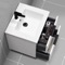 24 Inch Floating Bathroom Vanity, Ceramic Sink Top, 2 Drawers, Glossy White