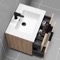 Floating Bathroom Vanity, Modern, Brown Oak, 28 Inch