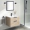 24 Inch Vanity, Wall Mounted, Modern, Brown Oak