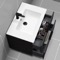 Floating Matte Black Bathroom Vanity, Modern, 32 Inch