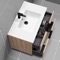 36 Inch Bathroom Vanity, Wall Mounted, Modern, Brown Oak