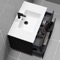 36 Inch Floating Matte Black Bathroom Vanity, Modern