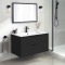 Wall Mounted Bathroom Vanity, Black, Modern, 36 Inch