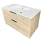 40 Inch Floating Bathroom Vanity, Modern, Brown Oak