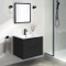 Black Vanity, 24 Inch, Wall Mounted, Modern