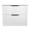 Floating Bathroom Vanity, Glossy White, 28 Inch