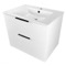 Floating Bathroom Vanity, Glossy White, 28 Inch