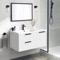 36 Inch Bathroom Vanity, Wall Mounted, Modern, Glossy White