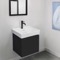 Floating Bathroom Vanity, Black, Small, Modern, 18 Inch