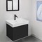 Black Bathroom Vanity, Floating, 24 Inch, Modern