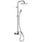 Chrome Exposed Pipe Shower System with 8