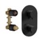 Matte Black Thermostatic Shower System with Handheld, Rain Shower Head, Shower Faucet Set