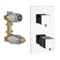 Thermostatic Tub and Shower Faucet Set with Rain Shower Head