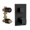 Matte Black Thermostatic Shower System with Handheld, Rain Shower Head, Shower Faucet Set