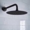 Matte Black Thermostatic Shower System with 12