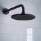 Matte Black Shower Faucet Set With 8