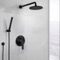 Matte Black Shower System with 8