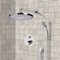 Thermostatic Rain Shower System with Handheld, Rain Shower Head, Shower Faucet Set