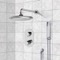 Thermostatic Rain Shower System with Handheld, Rain Shower Head, Shower Faucet Set