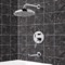 Chrome Tub and Shower Faucet Sets with 9