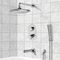 Chrome Thermostatic Tub and Shower System with 9
