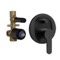Matte Black Ceiling Rain Shower System with Handheld, Rainfall Shower Head, Shower Faucet Set