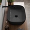 Oval Matte Black Vessel Sink in Ceramic