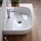 Modern White Ceramic Wall Mounted or Vessel Sink