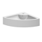 Square White Ceramic Wall Mounted or Vessel Corner Sink