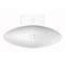 Oval-Shaped White Ceramic Wall Mounted or Vessel Sink