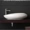 Oval Shaped White Ceramic Vessel Bathroom Sink