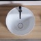 Round White Ceramic Vessel Sink