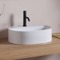 Oval White Ceramic Vessel Sink